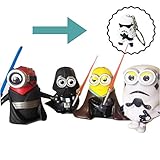 Minions Star Wars Action Figures | 4 pcs CosPlay Toys Set | Bonus Keychain included | By ToysoutletUSA