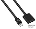 Lightning Extension Cable, 6” black, for iPhone 7/6s/6/5s/5/SE/Plus/iPad, 8-pin with Data/Audio/Video Pass-through, Charge Apple Pencil