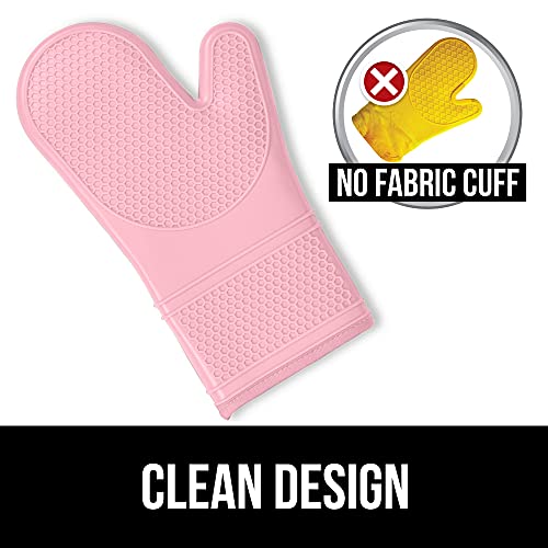 Gorilla Grip Heat and Slip Resistant Silicone Oven Mitts Set, Soft