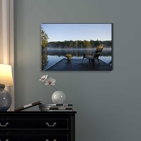 Morning View of The Bay from The Dock - Canvas Art Wall Art - 12"x18"