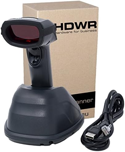 Professional Code Reader with Docking Station, Kit Barcode Reader, Anti-Interference, 32-bit Decoder, Very Fast Advanced Programming Storage Memory, HDWR HD8900
