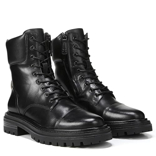 Sam Edelman Aleia Combat Boot Black Leather 7 Medium