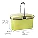 Yodo 22L Insulated Picnic Basket - Collapsible Cooler Bag - Insulated up to 4 hours for Camping Outdoor Concert Sports Event Beach Market, Lime