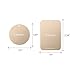 Spigen Kuel MP4-P Metal Plates for Magnetic Car Mount Phone Holder QNMP Compatible (4 Pack - 2 Round, 2 Rectangle) - Gold