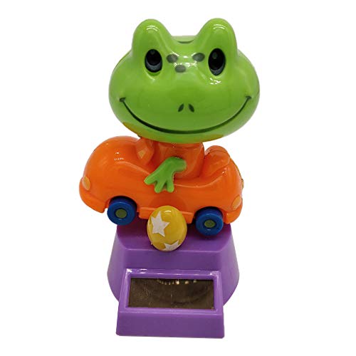 image for Flameer Solar Powered Bobbing Frog Animal Figure - Fun Solar Science T