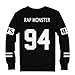mainlead BTS Bangtan Boys Black Hoody Sweater Pullover (Rap Monster, L)