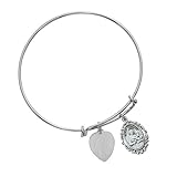 St Gerard Bangle Bracelet Oval Medal Pewter Adult 2 3/4
