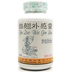 Yinqiao Cold Remedy Dietary Supplement 500mg 100 Capsules (Yin Qiao Wai Gan Ling, Yin Qiao San) C08 100% Natural Herbs