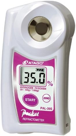 Atago 4439 Digital Hand-Held Pocket Sterilization Bleaching Refractometer for Hydrogen Peroxide, Pink