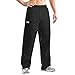 Under Armour Mens Fleece Open Bottom Team Pant Black/White