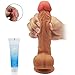 Realistic Silicone Dildo with Suction Cup – Adorime Double Layer Lifelike Penis Dong Cock Anal Sex Toys for Women Masturbation 1
