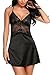 Avidlove Women's Sexy Lingerie Satin Nightgowns Lace Chemises Mini Sleepwear
