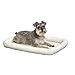 MidWest Homes for Pets 30L-Inch White Fleece Dog Bed or Cat Bed w/ Comfortable Bolster, Ideal for Medium Dog Breeds & Fits a 30-Inch Dog Crate, Easy Maintenance Machine Wash & Dry, 1-Year Warranty, Model:40230