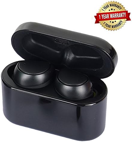 Secure Fit, Waterproof and Easy to Pair Cordless Hands Free Double Ear True Wireless Headphones with Microphon HD Stereo Mini Wireless Earbuds headset headphone for IOS iPhone 8, Android Phone,Table