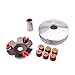 Glixal ATKS-041 High Performance Racing Variator Kit with 6.5 gram Roller Weights for Chinese Scooter Moped ATV 4-Stroke GY6 50cc 80cc 100cc 139QMB 139QMA Engine Front Clutch primary