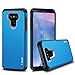 J&D Case Compatible for LG G6 / LG G6 Plus Case, Heavy Duty Dual Layer Hybrid Shock Proof Protective Rugged Bumper Case for LG G6 Plus, LG G6 Case, Blue