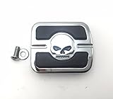 HTT Group Motorcycle Chrome Skull Small Brake Pedal Pad Fit Fat Bob FXDF Wide Glide FXDWG CVO Pro Street Breakout Street 500 XG500 Blackline FXS Softail Rocker FXCW Night Train FXSTB