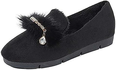 走れるパンプス おしゃれ 歩きやすい 市販 滑リ止めソール 冬靴 フリースシューズ 妊婦 パンプス 学生 カジュアル フラットシューズ 婦人靴 スリッポン ラウンドトゥ ローファー あたたかい 普段履き 美脚