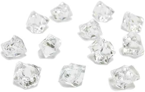 Acrylic Clear Ice Rock Diamonds Crystals Treasure Gems for Vase Fillers, Table Scatter, Birthday Decoration Favor, Event, Wedding, Arts & Crafts - Clear or Colorful (2 lbs, Clear Rocks)