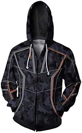 Dark Eyes 3D Mens Hoodie Jacket Superhero Halloween Cosplay Costume