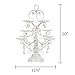 Amalfi Decor Dessert Cupcake Stand, Display Pedestal with Crystals, Whitewashed, 12 Piece