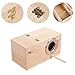 YJJKJ Wood Parakeet Nest Box Pet Bird House Parrot Breeding Mating Box Bird Cage Box for Lovebirds Cockatiel Parrotlets Budgerigar Parakeet (M)