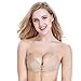 Push Up with Drawstring Strapless Bra，Invisible Self-Adhesive Bra,Reusable Backless Bras for Women From Holisouse All size avilable (C, BEIGE)