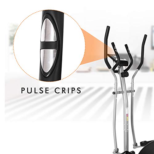 ncient Elliptical Machine Eliptical Trainer Exercise Machine for Home Use Magnetic Smooth Quiet Driven with LCD Monitor and Pulse Rate Grips (Black) ncient Elliptical Machine Eliptical Trainer Exercise Machine for Home Use Magnetic Smooth Quiet Driven with LCD Monitor and Pulse Rate Grips (Black)