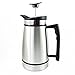 Planetary Design French Press Table Top Coffee and Tea Maker Carafe with Bru-Stop Technology - 48 oz - Stainless Steel - Brushed Steel