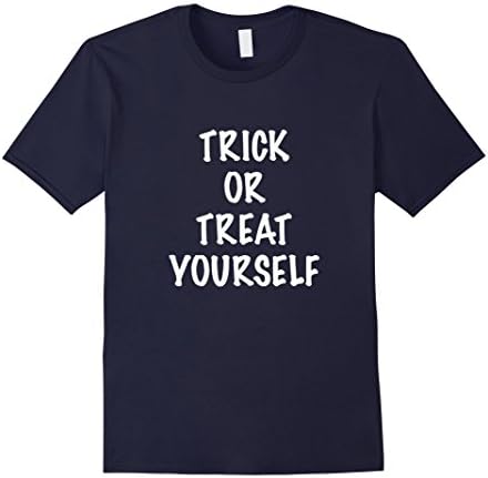 Mens Fun Trick or Treat Halloween T-shrit 2XL Navy