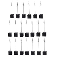 20pcs Table Number Holder Name Place Card Holder Memo Clip Holder Stand Note Holder Pictures Card Paper Menu Clip ... (Black)