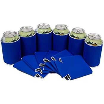 QualityPerfection 12 Royal Blue Party Drink Blank Can Coolers(12,25,50 Bulk Pack) Blank Beer,Soda Coolies Sleeves | Soft,Insulated Coolers | 30 Colors | Perfect For DIY Projects,Holidays,Events