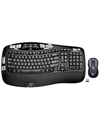 Logitech, combo de ondas inalámbricas MK550, comfort curveado, negro (920-002555)