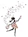SWORNA Nature Series SN-66 Lovely Dancing Flower Girl with Birds Cage Removable Vinyl DIY Wall Art Mural Sticker Decal Decor for Bedroom/Living Room/Playroom/Store/Home/HallwayKindergarten 68