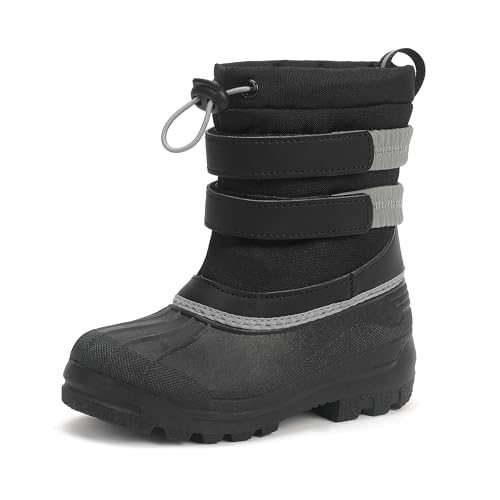 Hehainom Boys Girls Snow Boots for Kids Warm Winter Shoes Water-Resistant Anti-Slip Outdoor Little Big Kids Girls Boots