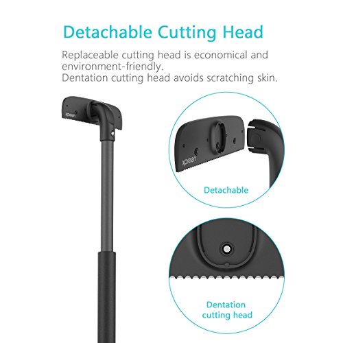 Back Shaver Xpreen Adjustable Back Hair Shaver Body Shaver for Men Upgraded Back Razor Back Hair Removal for Dry & Wet Use - Thumbnail 3