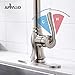 APPASO 3 Hole Kitchen Faucet with Pull Down Sprayer Stainless Steel Brushed Nickel, 2 Hole Pull Out Kitchen Sink Faucet with Side Single Handle and Soap Dispenser