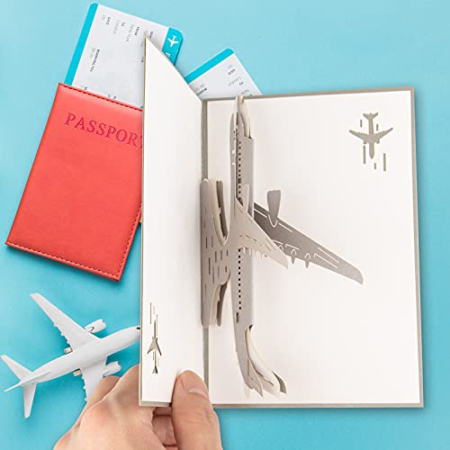 TAIYOU 3D Pop Up Greeting Card Folding Greeting Card Birthday Plane for Mother's Day Father's Day Christmas Valentine's Day Thanksgiving