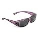 Over Glasses Sunglasses- Polarized fitover Sunglasses with 100% UV Protection for Men or Women- Style 2 by Pointed Designs (Purple)