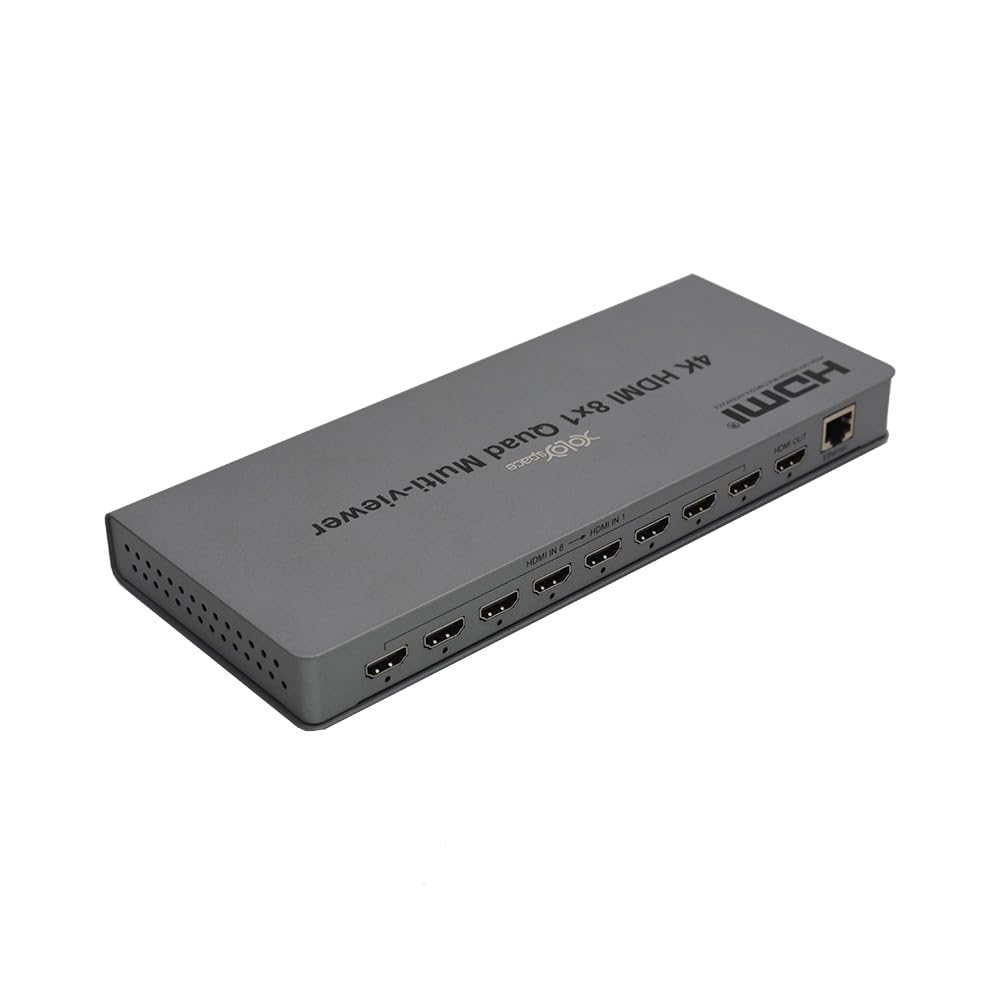 XOLORspace QV801 4K 60hz HDMI 8x1 Multi-viewer 8 HDMI inputs 1 HDMI output with 9 modes of video segmentation