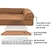 Furhaven Orthopedic Dog Bed for Large Dogs w/ Removable Bolsters & Washable Cover, For Dogs Up to 95 lbs - Quilted Sofa - Toasted Brown, Jumbo/XL