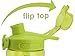 Bonison 34 OZ Wide Mouth Sports Water Bottle Flip Top Lid with Handle, Leak Proof, Bpa Free, Various Capacity. Perfect for Travel Yoga Running Outdoor Cycling Hiking Or Camping. Green