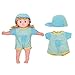 For 14-16 Inch Alive Baby Doll Handmade Lovely Dress Barbie Clothes Outfits Costumes Dolly Pretty Doll Cloth Accessories Cap Set of 6