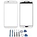 Front Screen Glass Lens + Bezel Frame Housing for Motorola Moto X XT1060 XT1058 XT1056 XT1055 with Free Tools (Not Include LCD Digitizer) (White)