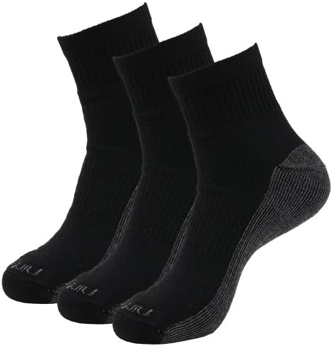Dickies Genuine Men's Crew/low Cut Style Work Socks (Black with Grey (Low Cut 2 Pairs))