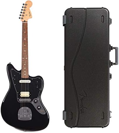 Fender Player Jaguar PF Black Bundle w/Fender Molded Hardshell Case