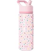 Simple Modern Kids Summit Water Bottle with Straw Lid | 18oz Stainless Steel Cup Insulated Tumbler for Toddlers, School | Confetti | with Straw Lid, Cup, Insulated, Tumbler, for Toddlers, School