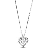 JVXQRYZUN 925 Sterling Silver Pendant Necklace with Cublic Zirconia Jewelry Birthday Gift