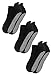 RATIVE Anti Slip Non Skid Barre Yoga Pilates Hospital Ankle Socks with grips for Adults Men Women (Medium, 3-pairs/black)