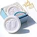 AIXIANG 24 Pack Baby Shower Favors Soaps Handmade Blue Pitter Patte Boxed Baby-feet Scented Soap Favors for Baby Boy Baby Shower Favors (24 Pack, Baby Boys Baby Shower Favors)